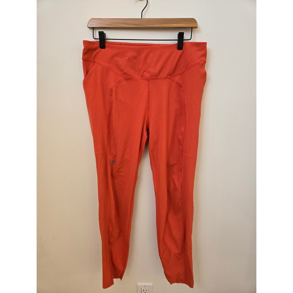 Janji Orange Running Leggings Size Large Cropped Athletic Activewear